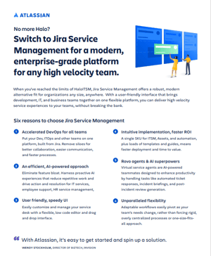 Jira Service Management vs. HaloITSM