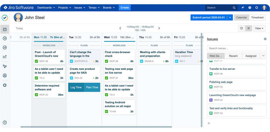 HR management with Tempo Timesheets