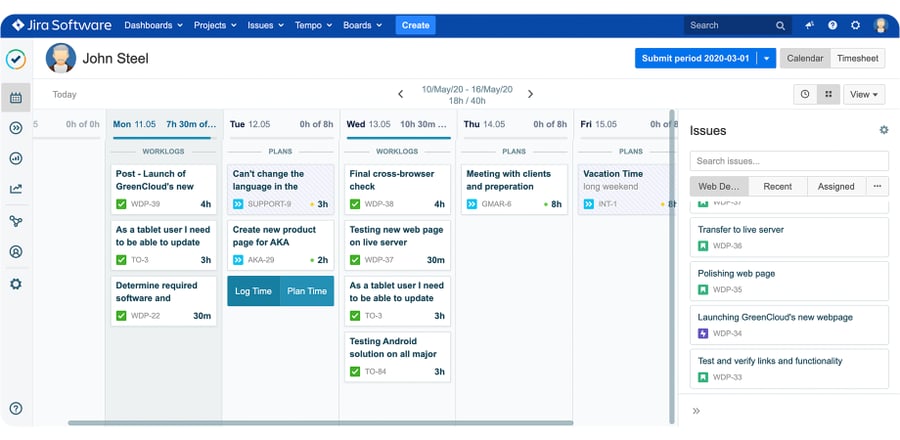 HR management with Tempo Timesheets