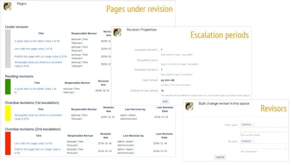 Configuración de los períodos de escalamiento a nivel de espacio