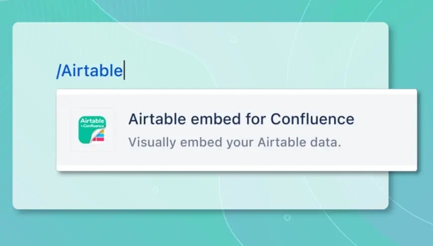 Cómo incrustar Airtable en Confluence