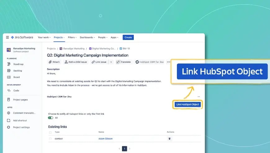 So integrieren Sie HubSpot in Jira