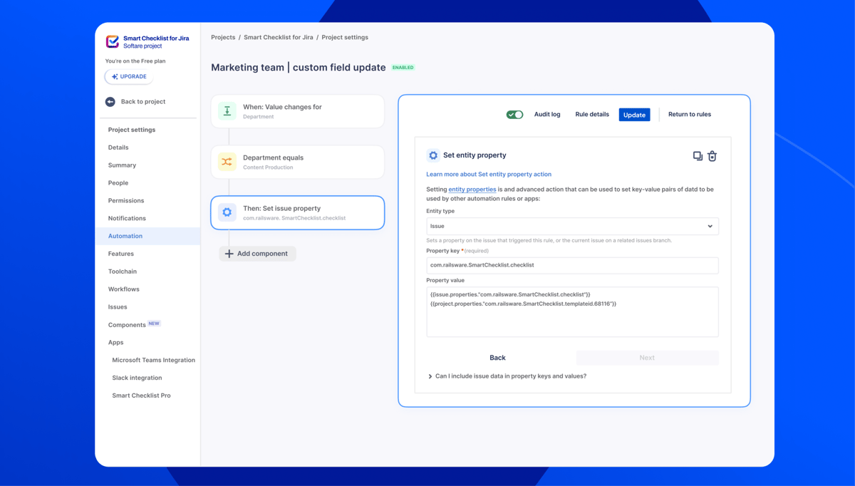 Añade listas de comprobación automáticamente
