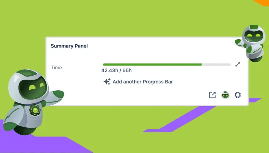 Progress bars with intuitive color coding