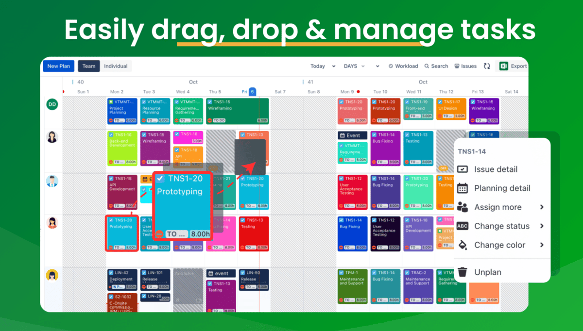Easy Team Capacity Planning with Schedule Board