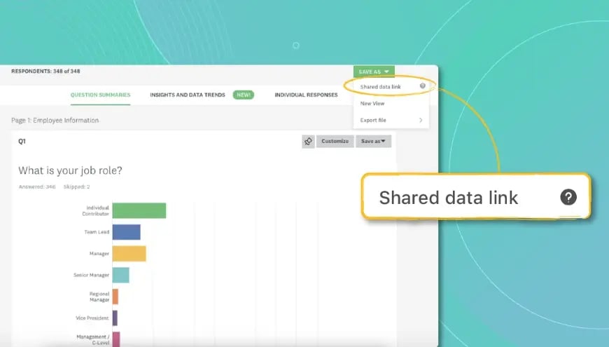 Cómo incrustar SurveyMonkey en las páginas de Confluence 1. Busque el enlace para incrustar a través del botón para compartir en SurveyMonkey.  2. Escriba /SurveyMonkey en Confluence, luego pegue su enlace en el campo URL  3. Ajuste de forma nativa el tamaño de las encuestas y los resultados desde la página de Confluence.