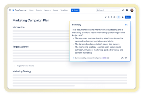 Confluence - Work smarter with Atlassian Intelligence