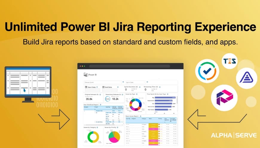 Experiencia ilimitada de informes de Power BI en Jira.