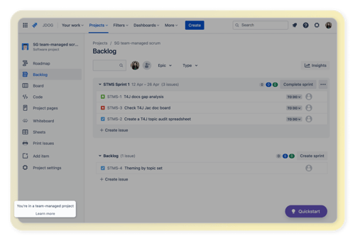 Jira - Team-level project configuration