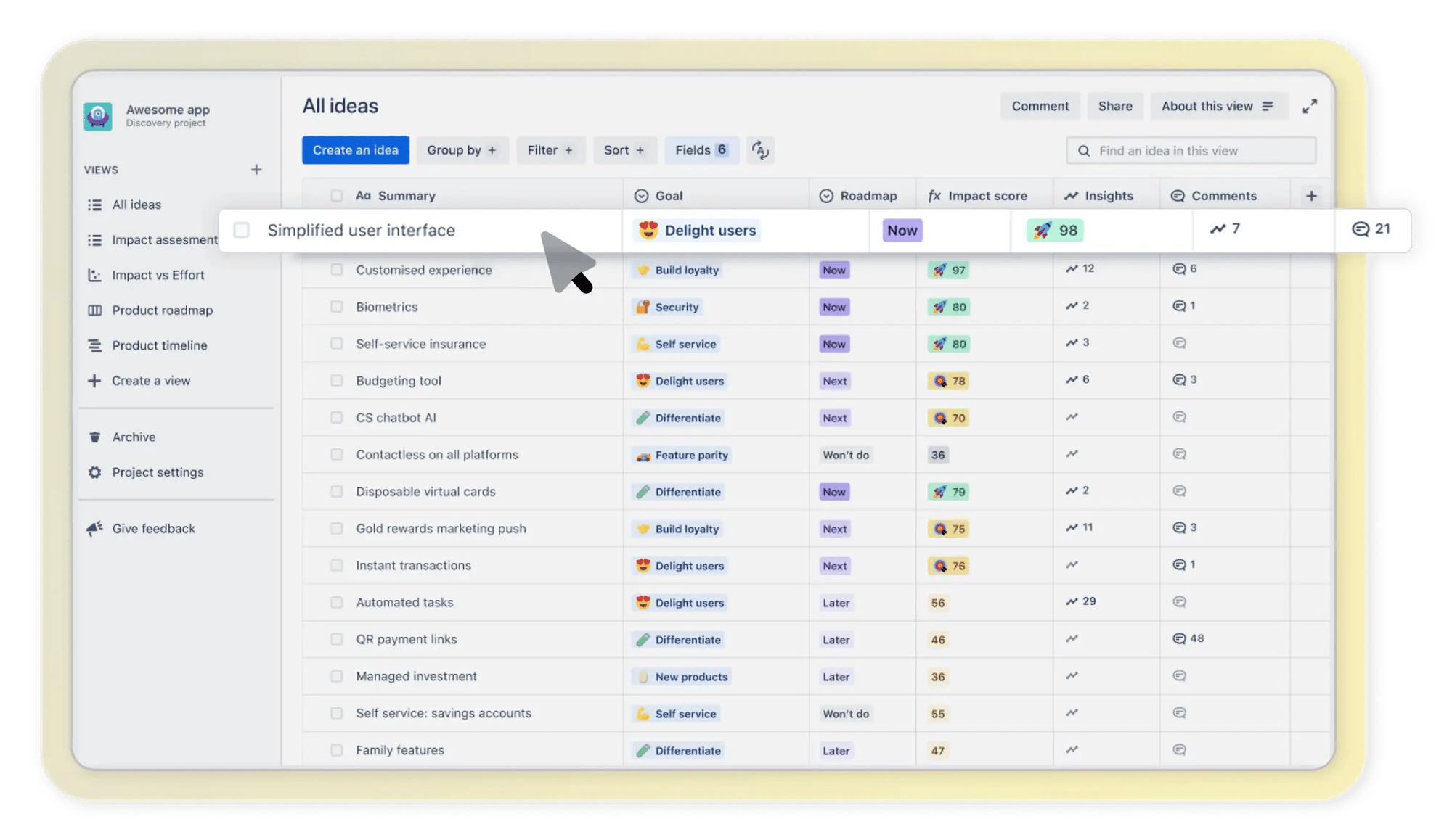 Jira Product Discovery - Structure
