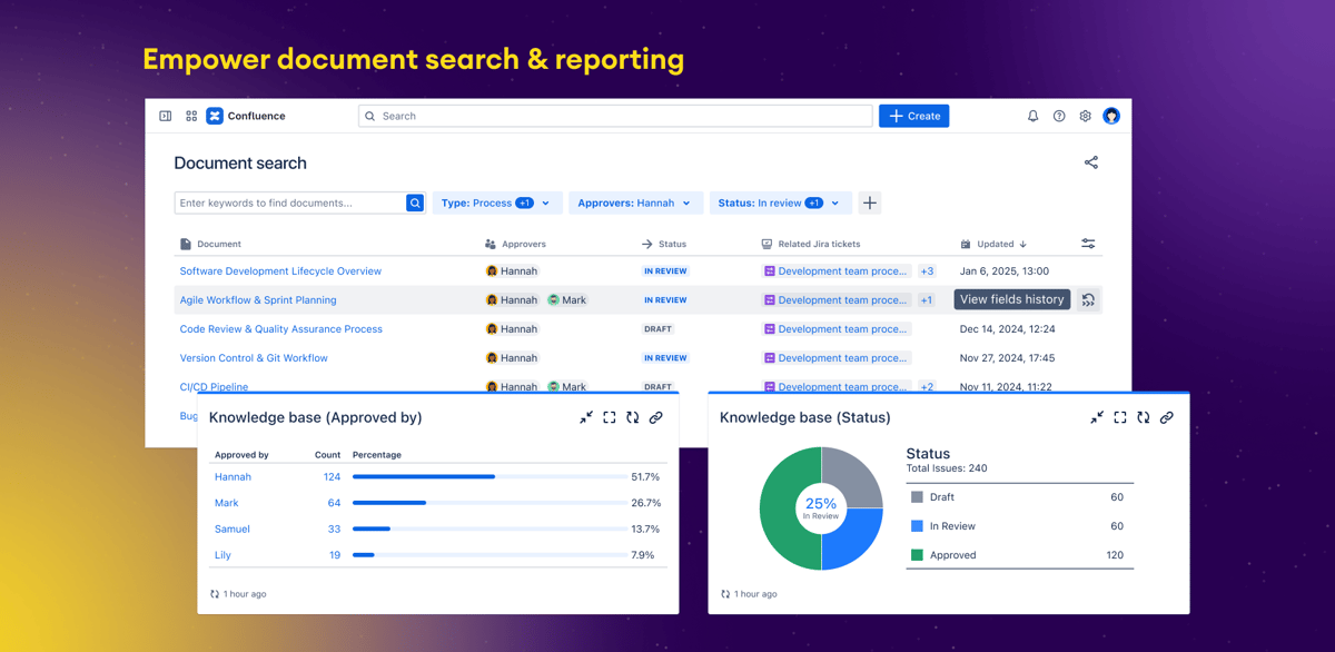 Document management and reports