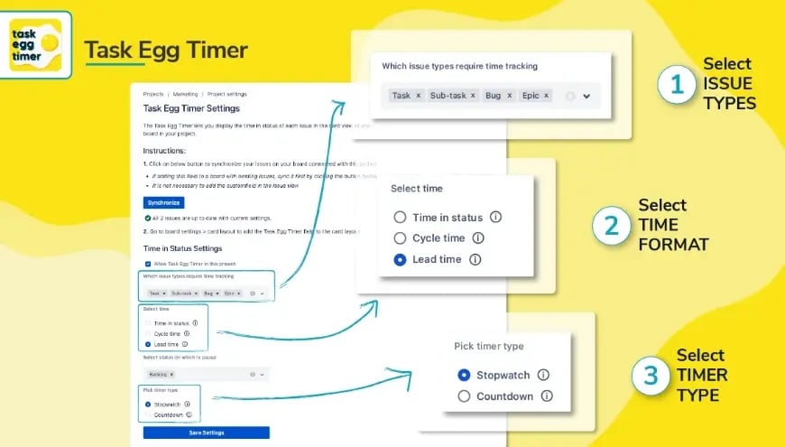 Einfache Einrichtung: Zeit im Status für Jira