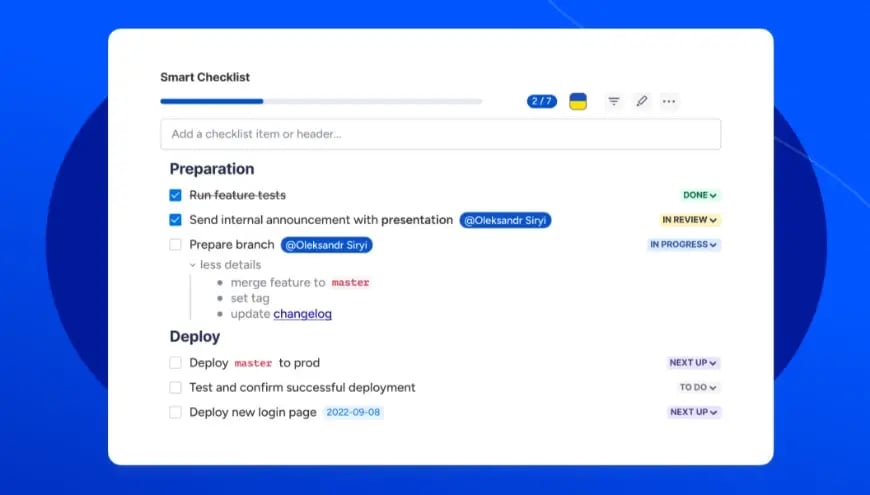 Create detail-rich checklists