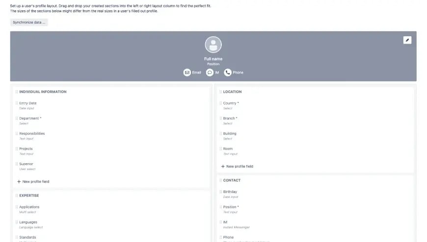 Customize user profiles