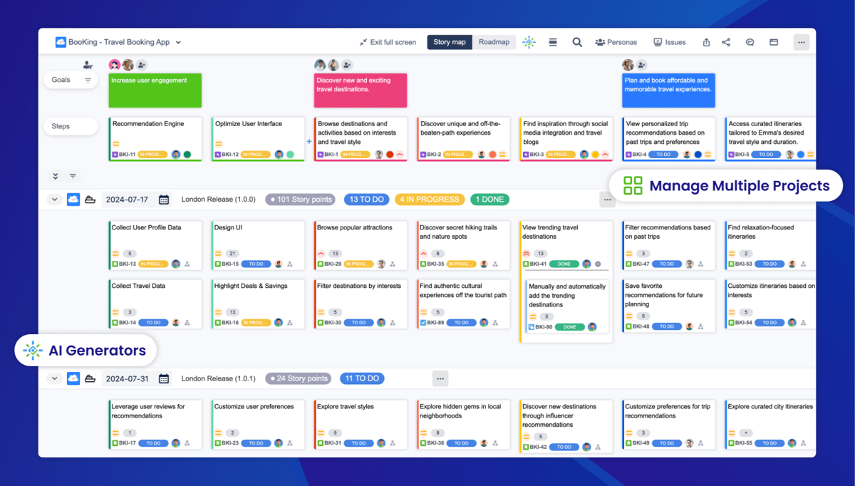 User story maps for Jira projects and Agile boards
