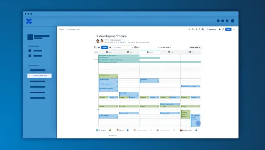 Outlook and Teams calendars in Confluence