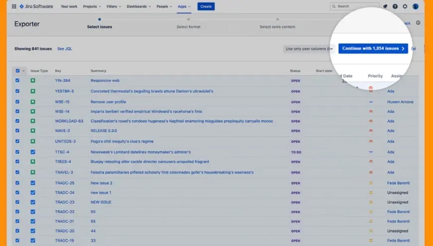 Automate Jira issue exports deliveries