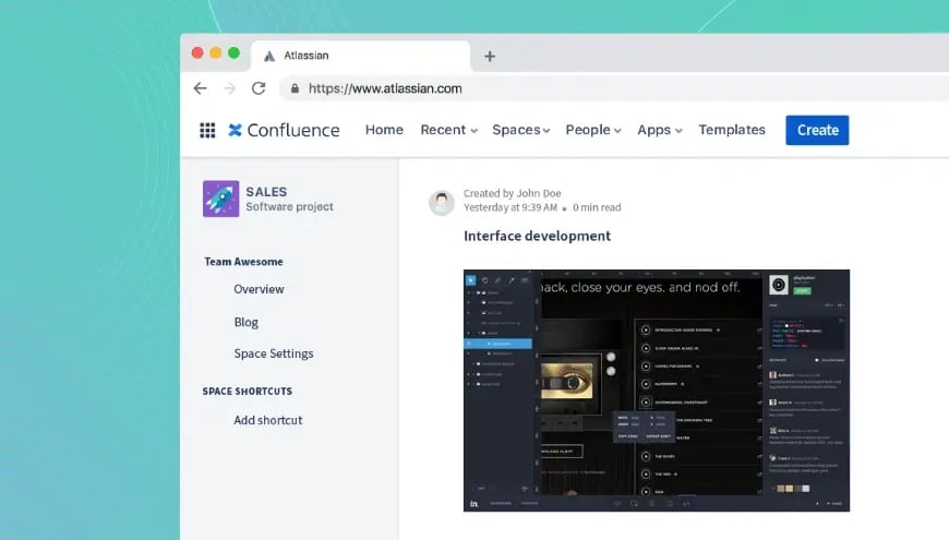 Embed the entire InVision UI into Confluence