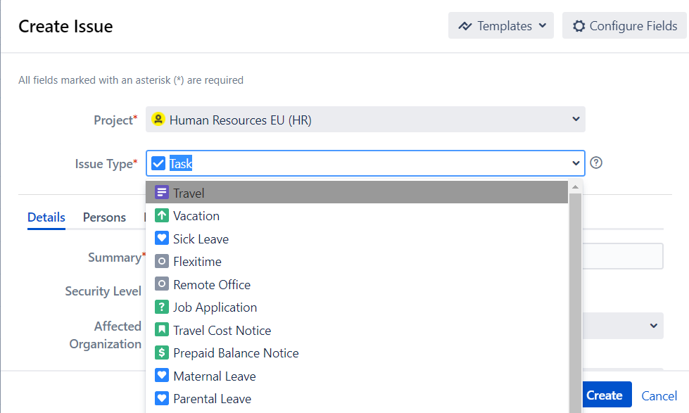 Vacations, sick leaves and overtime with Jira Software