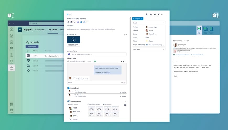 Chat en Jira Service Management, tickets más rápidos.