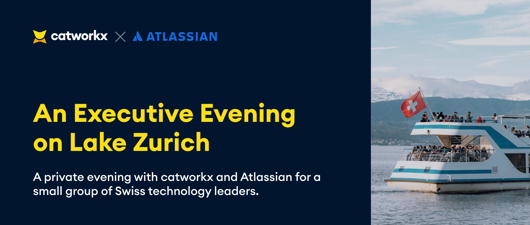 Join catworkx for an exclusive evening cruise on Lake Zurich